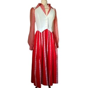 Vintage Cottagecore Dress Bill Tice Medium Americana